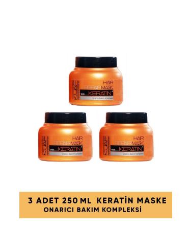 Kuaf Keratin Hair Care Mask for Damaged Hair 250 Ml X 3 Pieces
