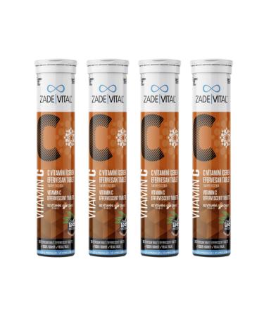 Zade Vital Vitamin C (4 BOXES) 80 Tablets (COMBINED WITH ZINC VITAMIN B2 AND OLIVE LEAF EXTRACT)