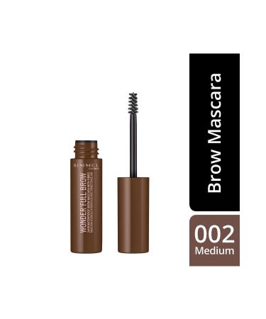 Rimmel London Brown Brow Mascara - Wonder'full Brow Mascara 002 Medium - Buy Online on GoSupps.com