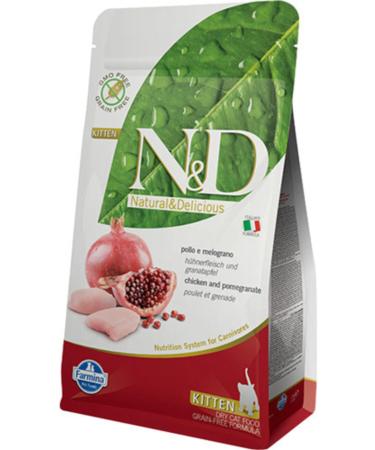 N & D Grain Free Chicken Meat and Pomegranate 1.5 Kg Kitten Dry Cat Food