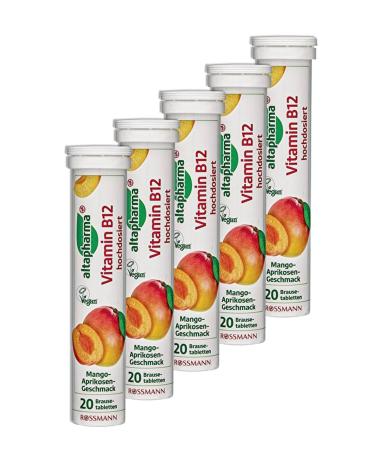 Altapharma Water-Soluble Tablets 20 Mango + Apricot Flavored B12 Vitamin (5 Pieces)