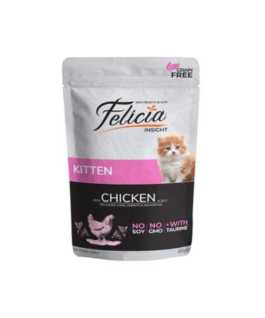 Felicia Pouch Cat Food Grain Free Kitten Chicken 12x85 Gr