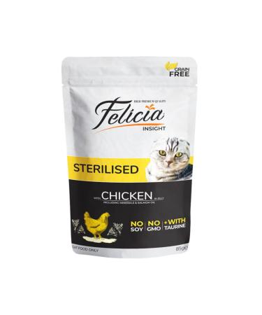 Felicia Pouch Cat Food Grain Free Sterile Chicken 12x85 gr