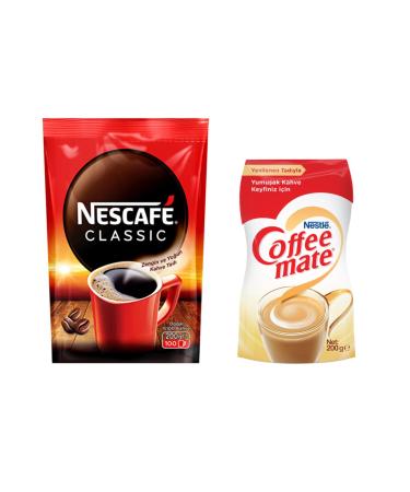 Nestle Nescafe Classic Coffee Eco Package 200 Gr + Coffe-mate 200g
