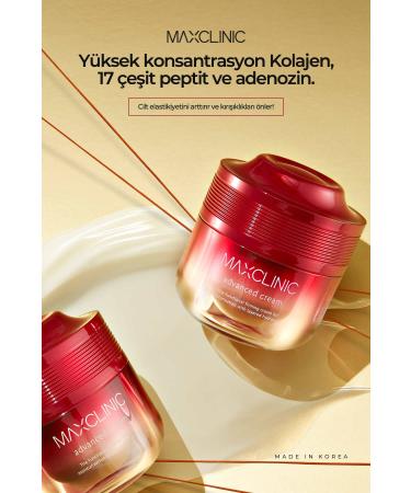 MAXCLINIC Anti-Wrinkle and Firming Advanced Cream Containing 17 Types of Peptides and Collagen - Buy Online on GoSupps.com