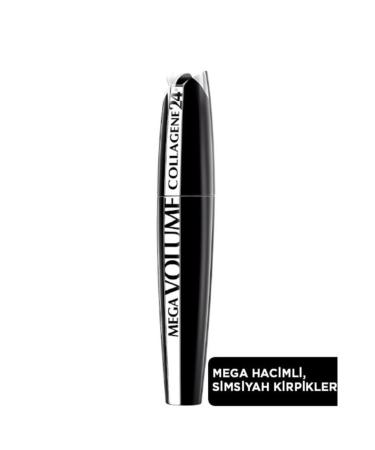 L'Oreal Paris Mega Volume Collagene 24h Black Mascara - Buy Online on GoSupps.com