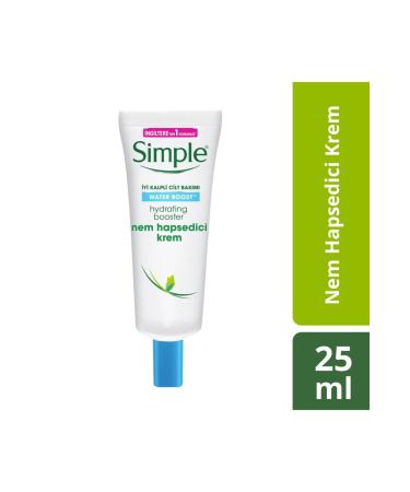 Simple Water Boost Moisture Locking Cream with Plant Extracts and Minerals for Dry/Dehydrated Skin 25 Ml