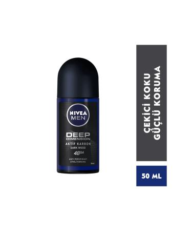 NIVEA Men Roll On Deep Dimension Activated Carbon 50 ml 48 Hrs