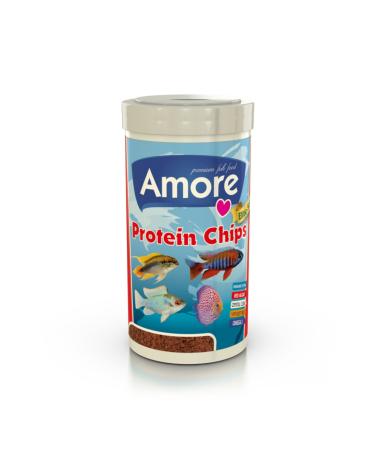 AMORE Protein Chips 250 Ml Pro Chips Immune Protect Omega-3 Malawi Cichlid Fish Food