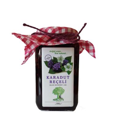 ADALIEFE Natural Handmade Black Mulberry Jam Without Additives 450 gr Net
