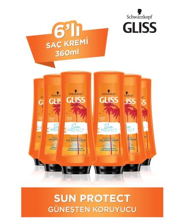 Gliss Sun Protect Sun Protection Hair Cream 360 ML 6 Pieces