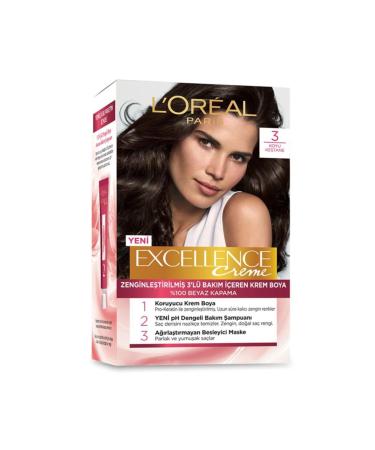 L'Oreal Paris Excellence Creme Hair Dye 3 Dark Chestnut