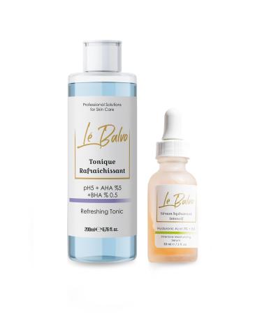 Le Balvo Pore Purifying Revitalizing Toner + Moisturizing Care Serum (hyaluronic Acid 3% B5)