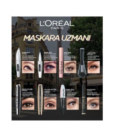 L'Oreal Paris Mega Volume Collagene 24h Black Mascara - Buy Online on GoSupps.com