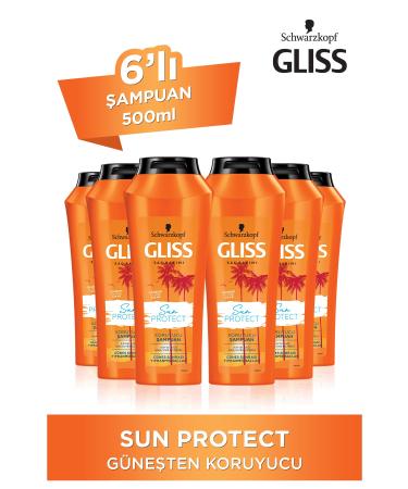 Gliss Sun Protect Sun Protection Shampoo 500 ML 6-Pack
