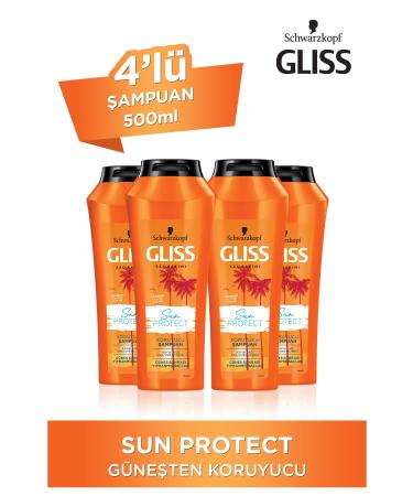 Gliss Sun Protect Sun Protection Shampoo 500 ml 4-pack