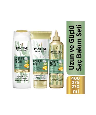 Pantene Miracles Bamboo & Biotin Long and Strong Hair Care Set (Shampoo + Conditioner + Styling)