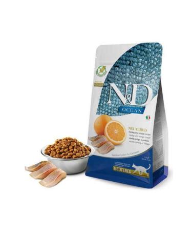 N & D Cat Ocean Herring & Orange Neutered Adult 1.5 Kg