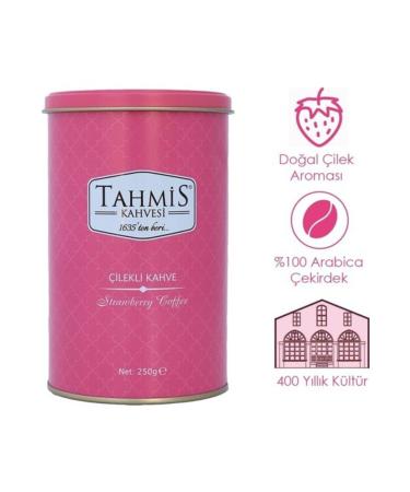 KOZ NUTS Tahmis Mountain Strawberry Turkish Coffee Medium Roast 250 gr Tin - Since 1635