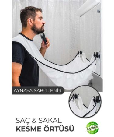 easyso Practical Home Hair Beard Shaving Apron Beard Cutting Cover Shaving Apron Cleanable