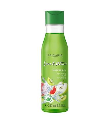 Oriflame Love Nature Shower Gel - Purifying and Fruit Cocktail Mint and Raspberry Extract Set of 2