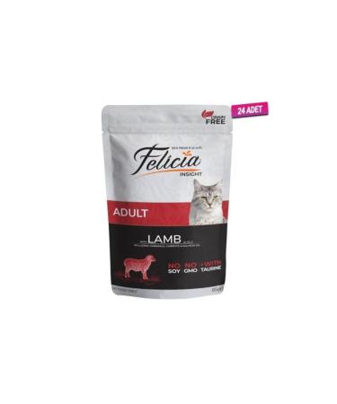 Felicia Pouch Grain-Free Lamb Meat Pouch Adult Cat Canned Food 85 gr X 24 Pieces