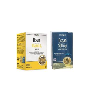 Orzax 20 Ml Vitamin D3 Spray + Pure Fish Oil 500 Mg 60 Capsules