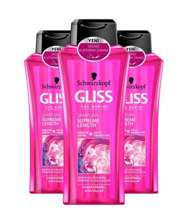 Gliss Supreme Length Shampoo 400 ml X3