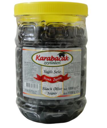 Karabacak Olive Karabacak Black Olive Super Size 1 Kg Pet Jar