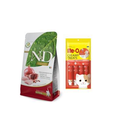 N & D Kitten 1.5 Kg. + Me-O (Crab Meat) Liquid Cat Reward 4x15 gr.