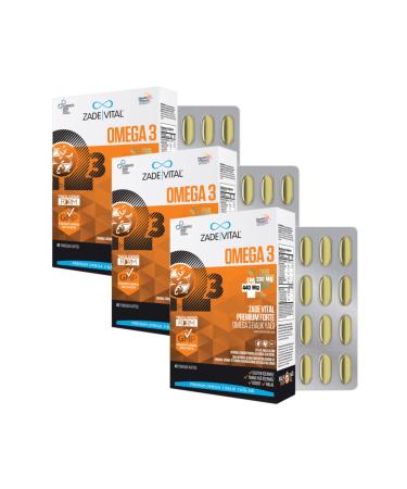 Zade Vital Omega 3 Forte Fish Oil (3 Boxes) 120 Capsules