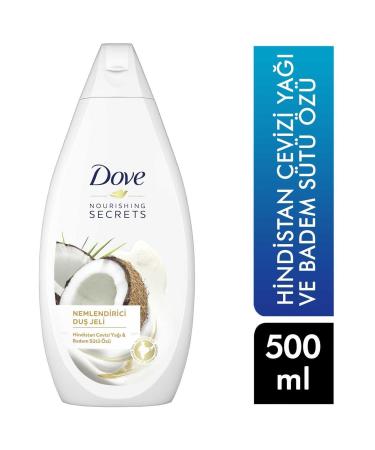 Dove Brand: Moisturizing Shower Gel 500 Ml Coconut Oil & Almond Milk Extract 8710908882661 Kate