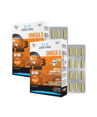 Zade Vital Omega 3 Forte Fish Oil (2 Boxes) 80 Capsules