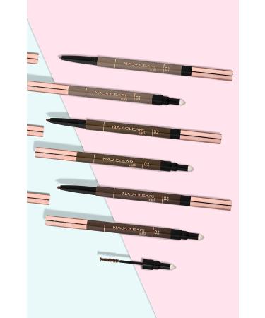 Naj Oleari 3 In 1 Perfect Brow Brunettes - Dark Brown Eyebrow Pencil Eyeliner And Mascara - Buy Online on GoSupps.com