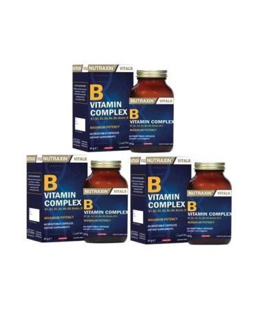 Nutraxin B Vitamin Complex 60 Tablets X 3 Pieces