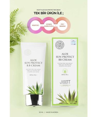 Jigott Sunscreen and Moisturizing BB Cream Aloe Sun Protect BB Cream Spf 41 Pa ++ - Buy Online on GoSupps.com