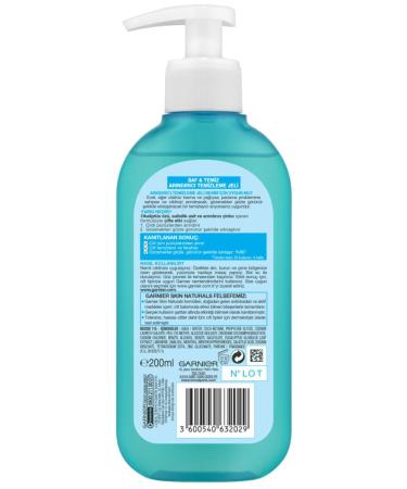 Garnier Brand: Pure & Clean Cleansing Gel 200 Ml - Buy Online on GoSupps.com