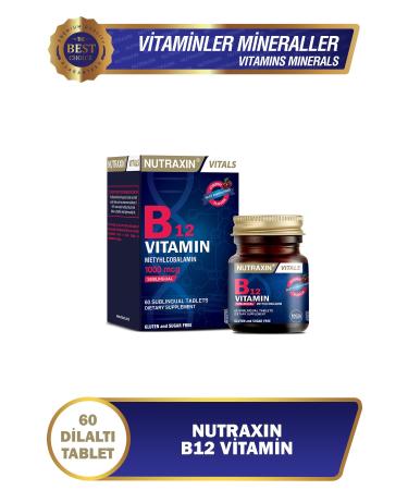 Nutraxin Vitamin Max C- D- Zinc + B12 Vitamin 60 Sublingual Tablets + Selenium + 1 Collagen Sachet - Buy Online on GoSupps.com