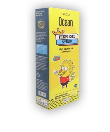 Orzax Ocean Lemon Flavored Fish Oil Syrup 150 ml - Buy Online on GoSupps.com