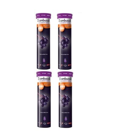 Sambucus Sambucol Plus Black Elderberry 15 Effervescent Tablets X4