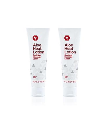 Forever Living Aloe Heat Lotion Warming Pain Massage Cream 2 Pieces (118 Ml)