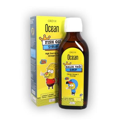 Orzax Ocean Lemon Flavored Fish Oil Syrup 150 ml