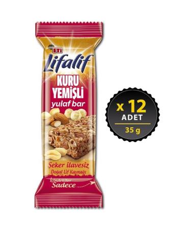 Eti Lifalif Nuts Muesli Bar 35 gr 12 pieces