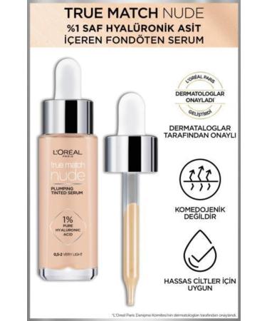 L'Oreal Paris L'or al Paris True Match Nude Serum Foundation 0.5-2 Very Light 3600523989898 - Buy Online on GoSupps.com