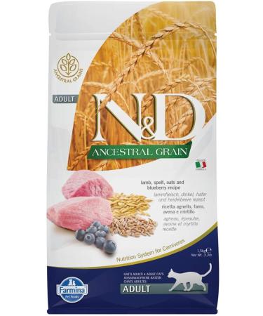 N & D Ancestral Lamb & Blueberry Adult Cat 1.5 Kg