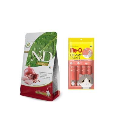 N&D Kitten 1.5kg. + Me-O (Salmon) Liquid Cat Treat 4x15 gr.