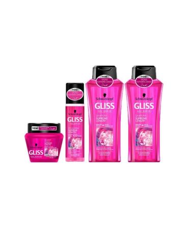 Gliss Gliss Supreme Length 4 Piece Set (2 Shampoo + Mask + Liquid Conditioner)