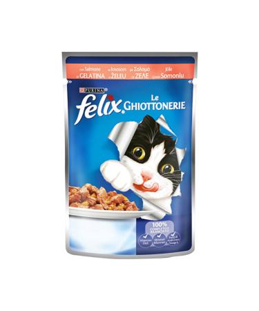 FELIX Adult Cats Salmon Wet Food 5 Pieces