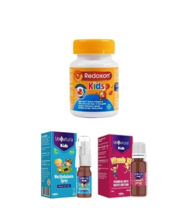 Redoxon Kids 60 Tablets (c D Zinc) + Kids Vitamin B12 5 Ml + Kids Vitamin D3 20 Ml