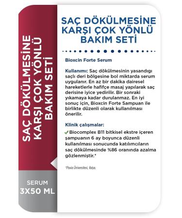 Bioxcin Forte Serum 3-Pack Care Set Multi-Purpose Care Set Against Hair Loss Serum+shampoo+biotin - Buy Online on GoSupps.com